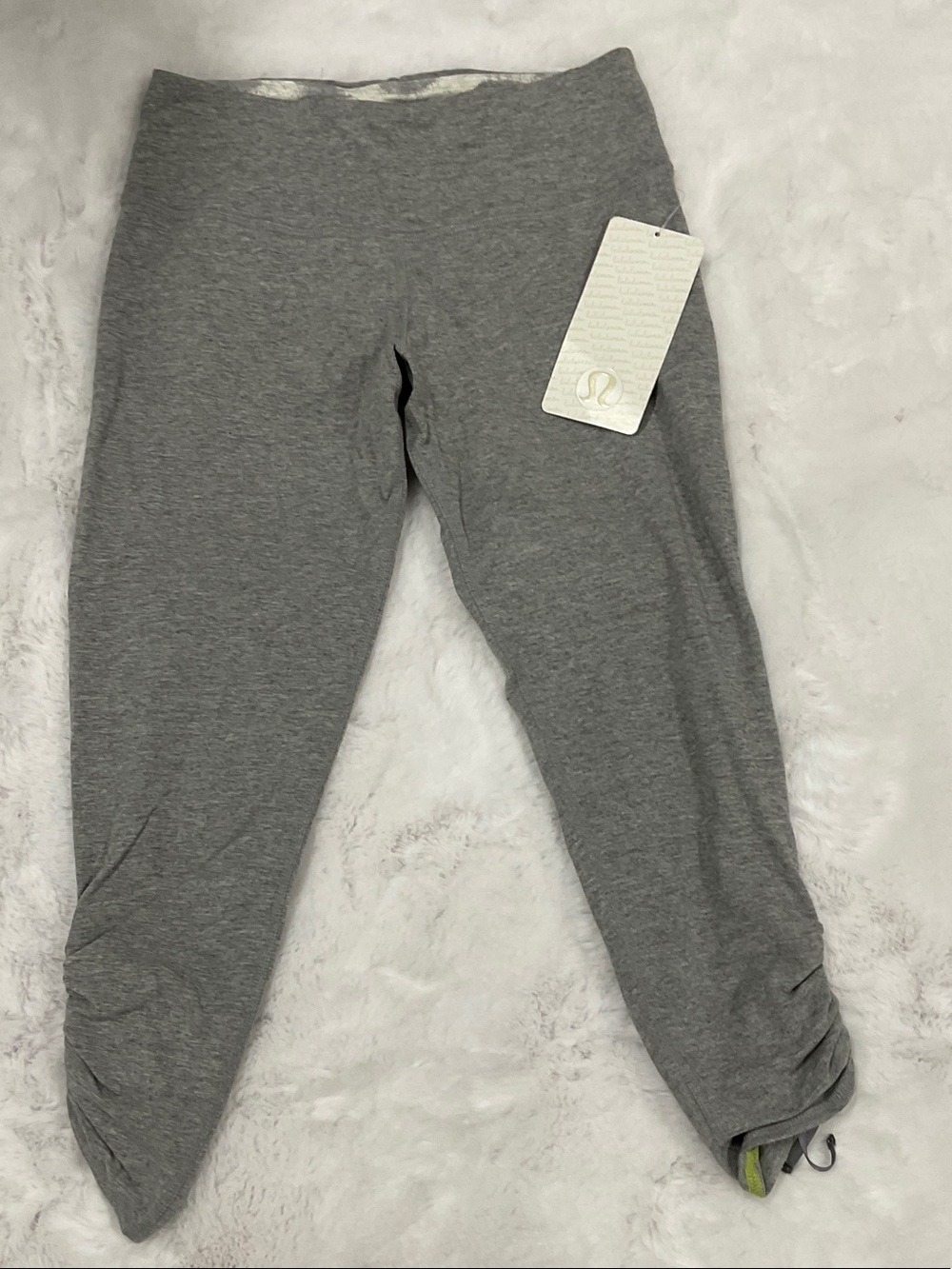 lululemon athletica Wandering Yogi Heather Gray Cropped Leggings